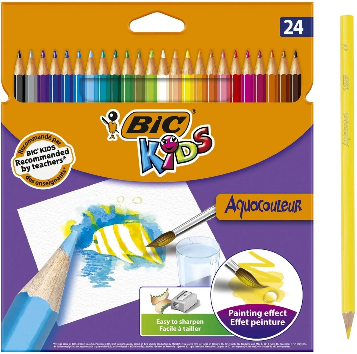 Crayon de couleur Kids 24 – Bic Aquacouleur - Organisation de la maison avec des solutions de rangement C'est deux euros | Comment organiser le rangement de sa maison ?