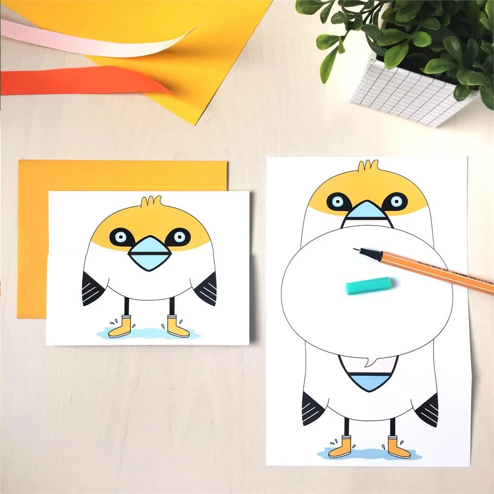 Petit Happy - Carte de Souhait à Déplier - Fou de Bassan||Petit Happy - Bird Unfolding Card - Boutique Bébé en Ligne : Soins, Jouets et Articles Maison - {'count': 1, 'name': 'Oh'}