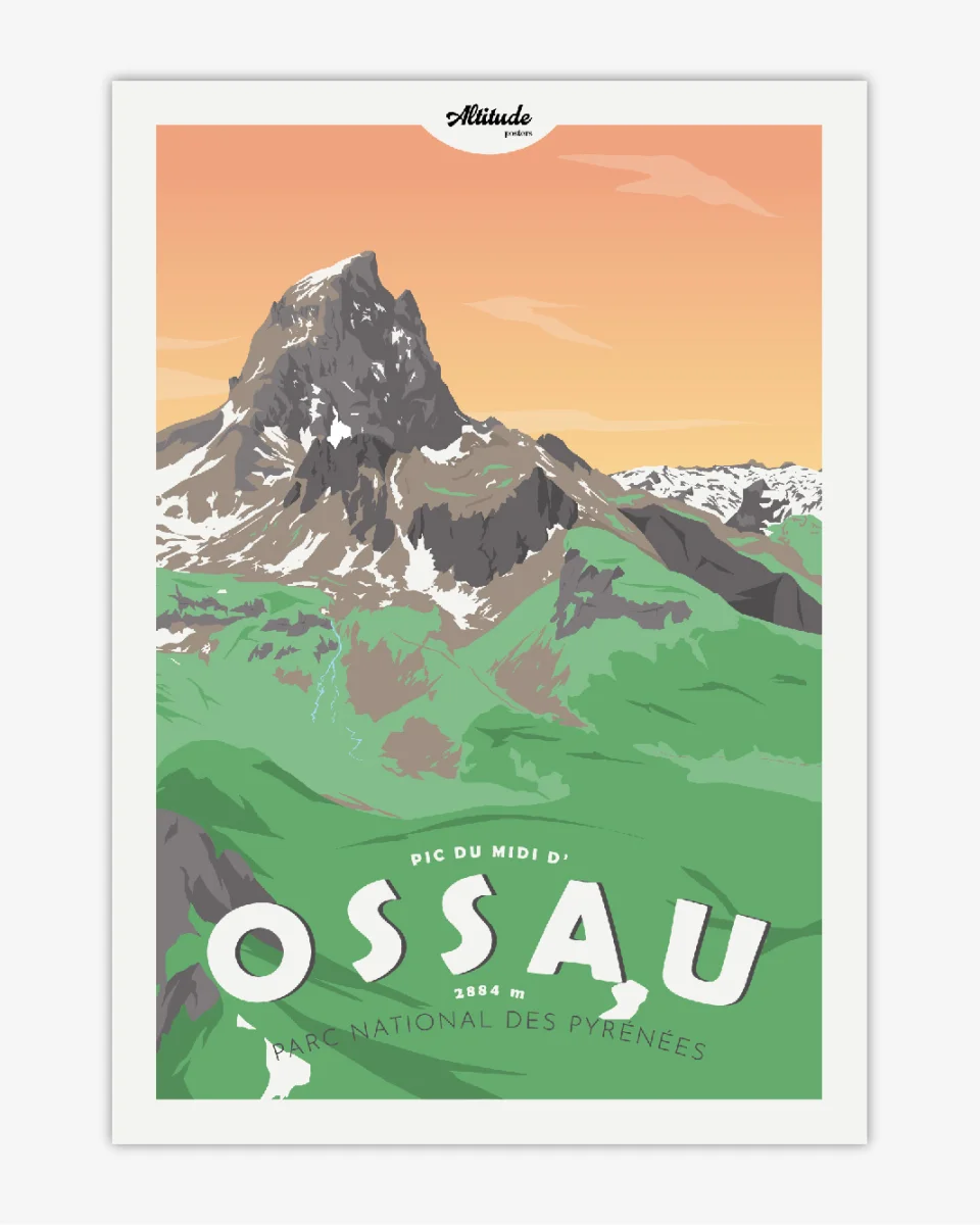 Carte postale Pic du Midi d’Ossau - Vins Rouges Harmonieux pour Chaque Occasion Le pic du Midi d'Ossau – Albatros Collection