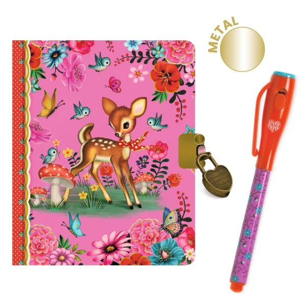 PETIT CARNET SECRET ET FEUTRE MAGIQUE "FIONA" - Boutique Maman & Bébé – Produits Essentiels au Quotidien Petit carnet secret Steve Feutre magique Djeco Oxybul éveil et jeux