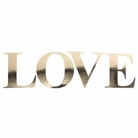 Stickers « LOVE » Or - ​Boulangerie-Pâtisserie | Pain au Levain & Viennoiseries​ - Pain beurre