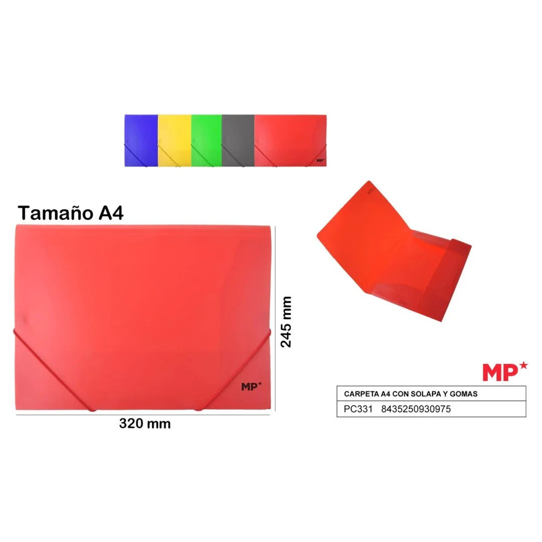 Chemise rabat Caoutchouc A4 Madrid Papel Organisation maison solutions rangement
