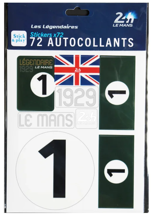 24H OSTUR LEGENDE – Pochette de 5 planches d’autocollants repositionnables – 1929 - Vins Rouges Harmonieux pour Chaque Occasion