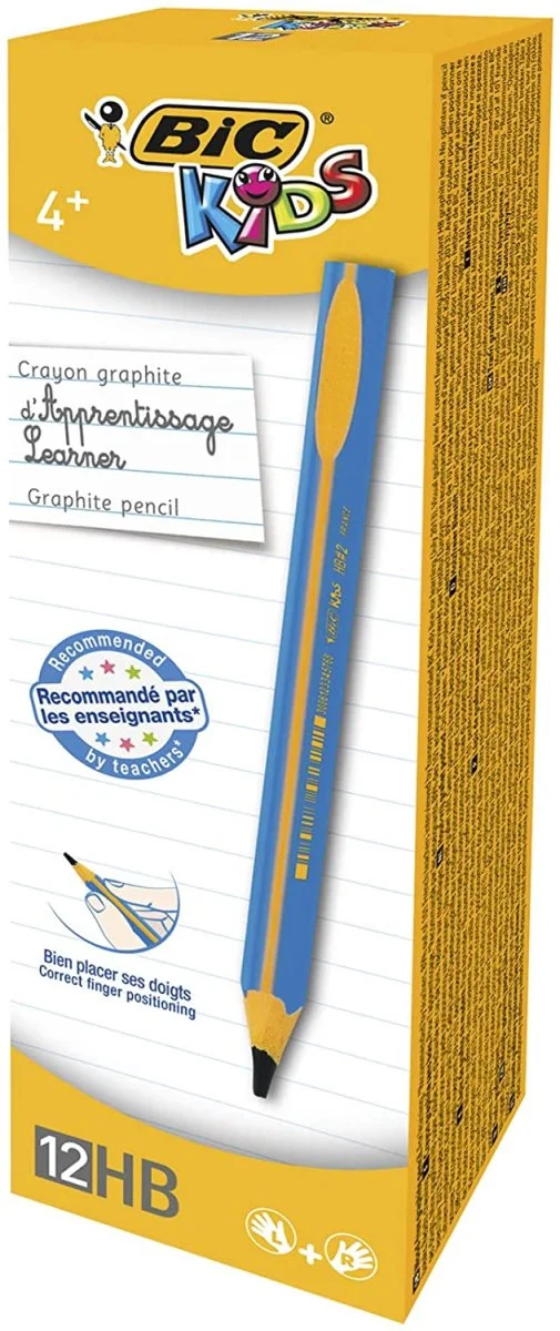 Crayons Papier d’Apprentissage Triangulaires – Bic Kids - Organisation de la maison avec des solutions de rangement BIC - Lot de 6 Crayons HB Evolution Triangle avec Gomme Pas Cher | Bureau  Vallée