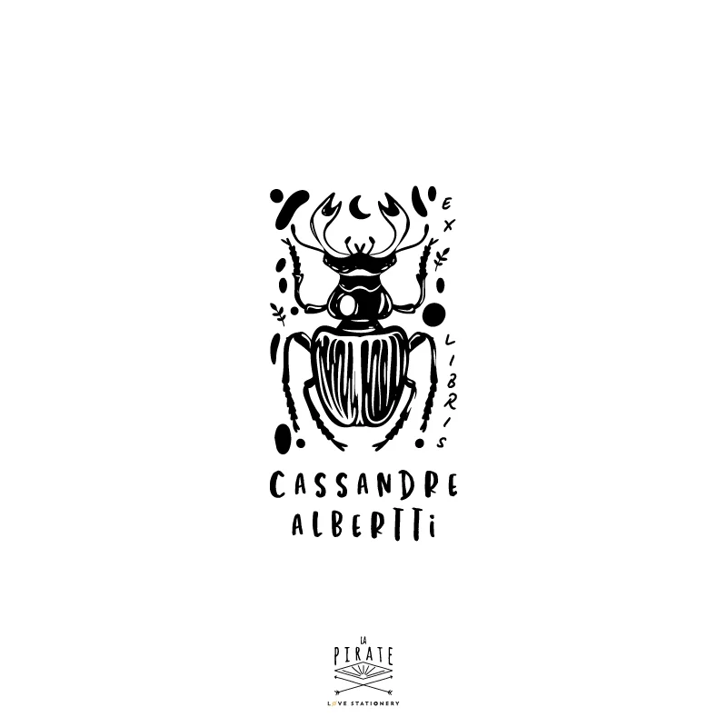 Tampon ex-libris Scarabée magique personnalisé, ex-libris coléoptère original - Saldi Straordinari – Offerte Speciali Disponibili Adesso - Bookplates