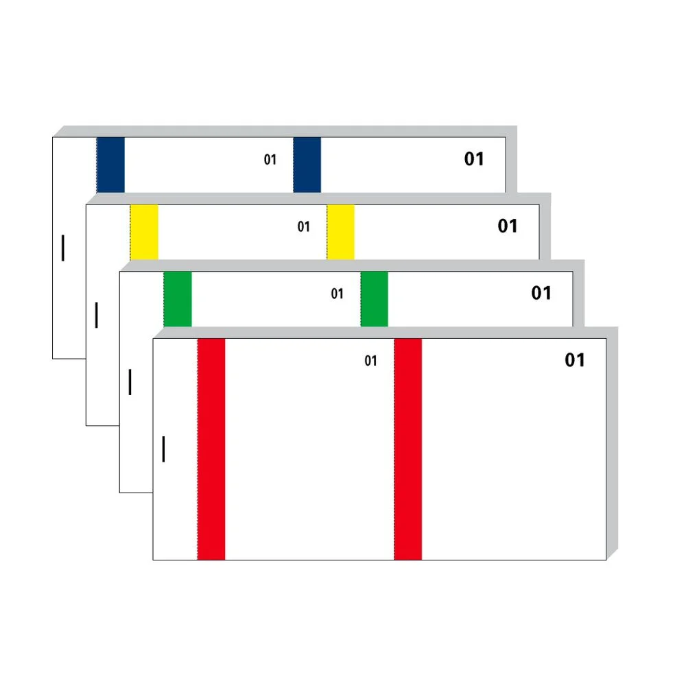 Bloc Numéroté avec Bande Couleur – Bleu Tombola / Rifle - Organisation de la maison avec des solutions de rangement