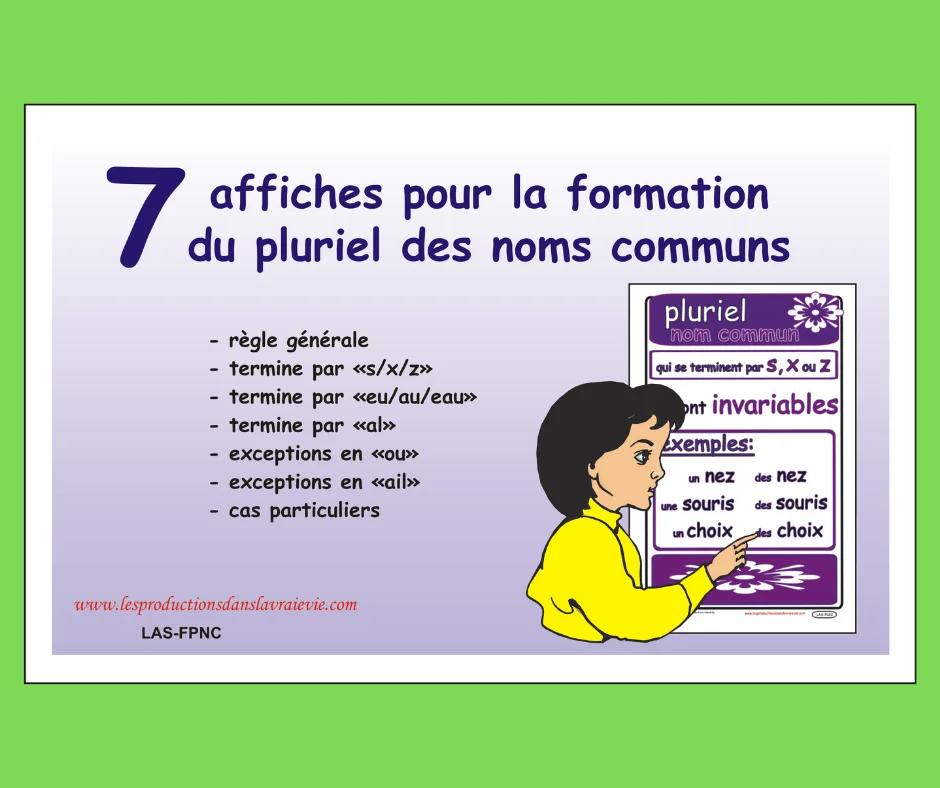 Ensemble 7 affiches Le pluriel des noms communs (téléchargeable) - Saldi Straordinari – Offerte Speciali Disponibili Adesso Français, le pluriel des noms : règle et exceptions visuels - Alexandra  MICHEL