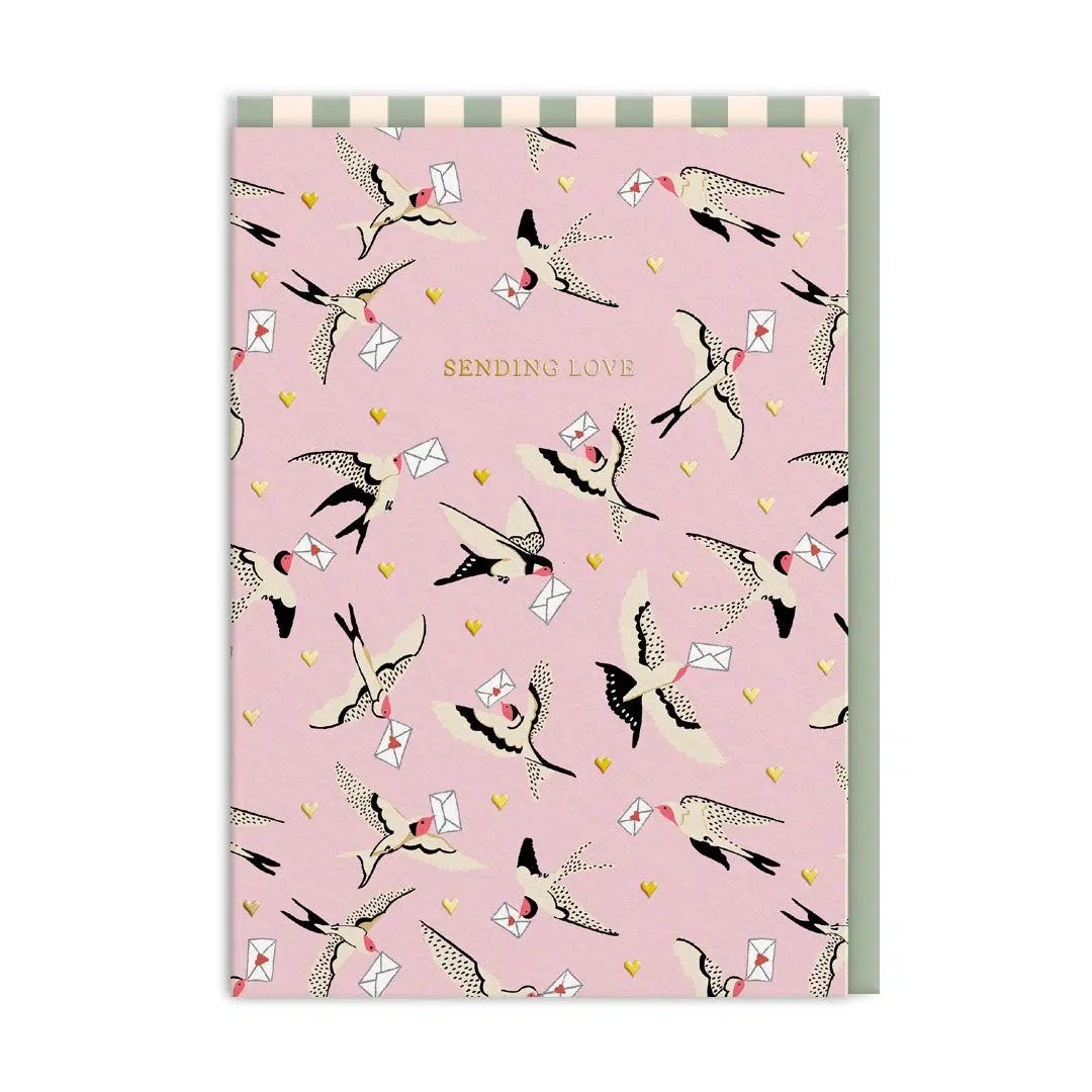 Carte Swallows Sending Love - Organisation de la maison avec des solutions de rangement - jeu carte organisation maison solution rangement
