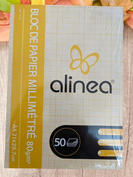 Block de papier millimétré A4 (21×29 80g/m² – 50 feuilles - Organisation de la maison avec des solutions de rangement - {'count': 2, 'name': 'pack'}