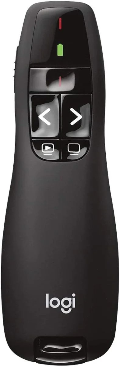 Pointeur laser 2,4 GHz/Récepteur USB, Portée de 15 pointeur mètres, 6 boutons, Commande intuitive de diaporama, Indicateur de batterie, PC – Logitech R400 - Organisation de la maison avec des solutions de rangement