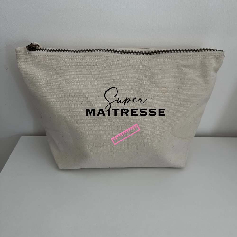 Pochette Super Maitresse + règle - Boutique Maman & Bébé – Produits Essentiels sac au Quotidien