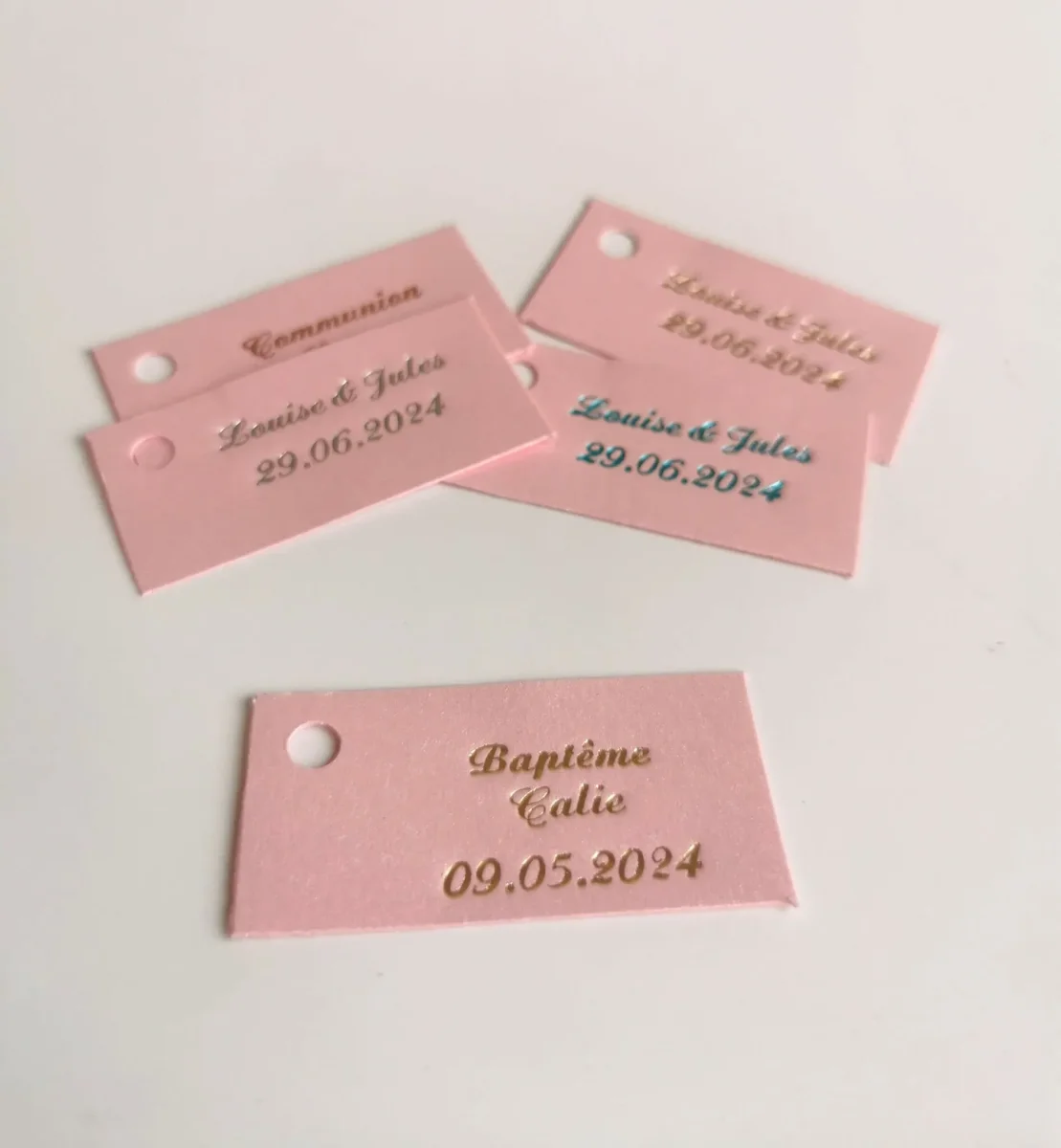 Etiquette dragées – Rectangle Rose – Personalisée - ​Boulangerie-Pâtisserie | Pain au Levain & Viennoiseries​ - {'count': 1, 'name': 'X48'}