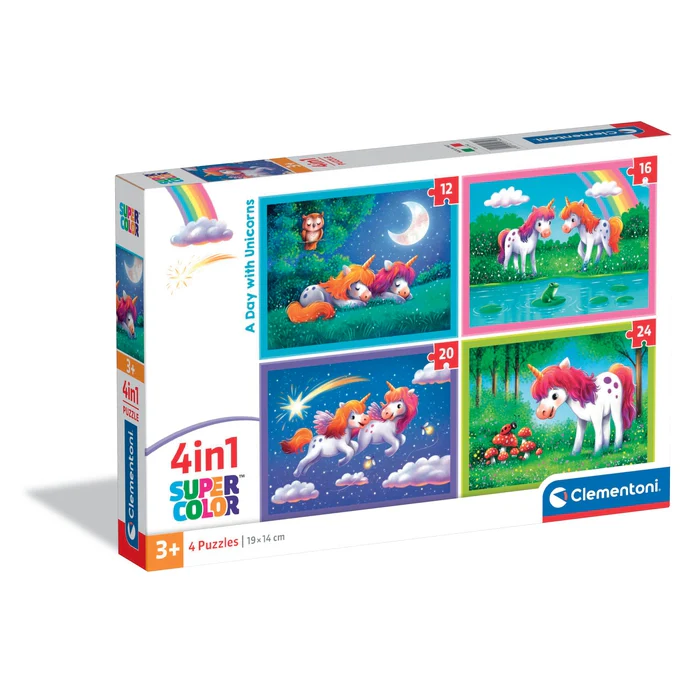A Day With Unicorns - 1x12 + 1x16 + 1x20 + 1x24 pièces - E-shop mondial – Produits durables, Pièces modernes et accessibles partout