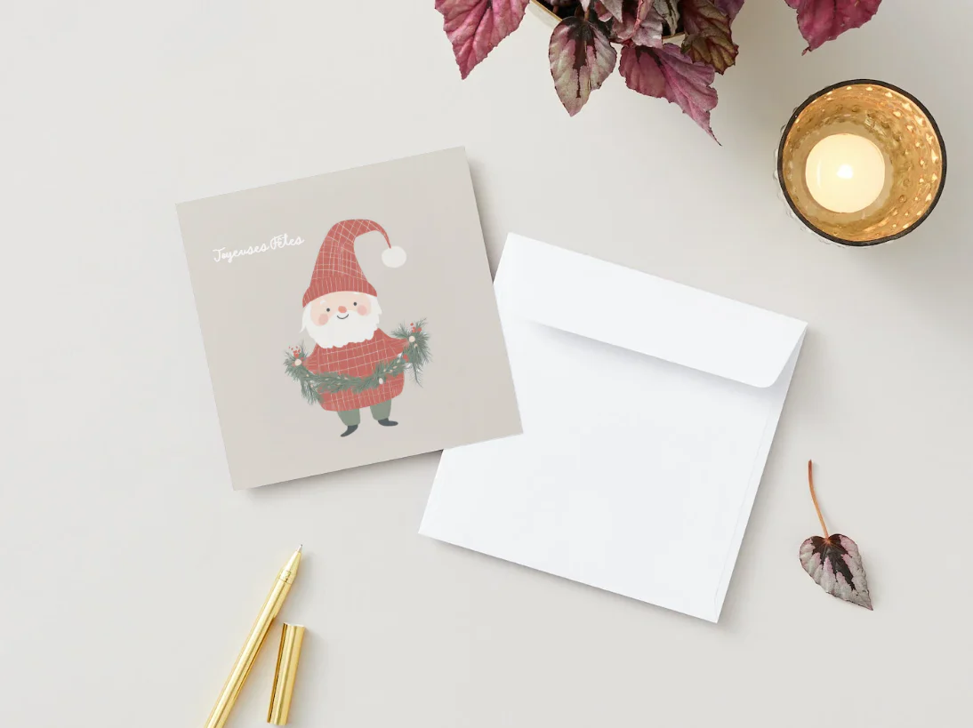 Carte de souhaits de Noël - Père Noël décontracté - Veille sur toi - Boutique Maman & Bébé – Produits Essentiels au Quotidien Carte étape bébé Naissance Lot de 12 Bullet journal Printemps – Maison June