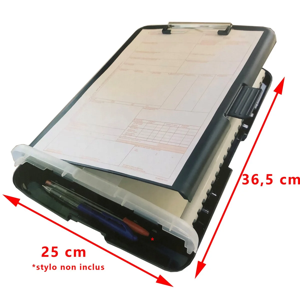 Support écriture avec pince et rangement en format SESA A4 - Accessoires Outdoor pour Plus de Liberté de Mouvement