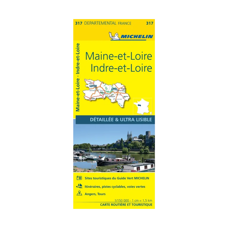 Carte départementale 317 Maine-et-Loire et Indre-et-Loire – Michelin - Édition Limitée – L’Art de la Table Française en Promotion ! Photography Poster 49 Carte du département du Maine-et-Loire | Wall Art |  Abposters.com