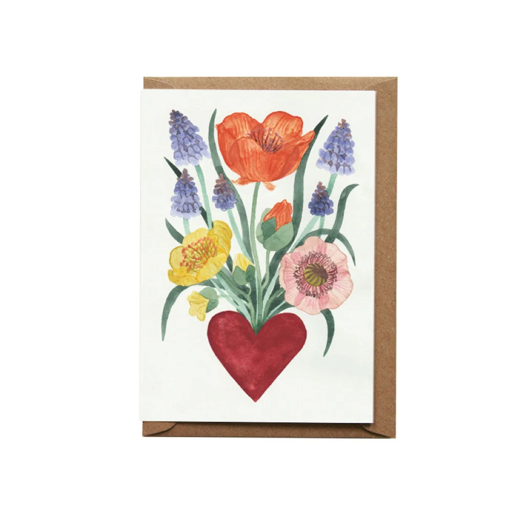 Carte de vœux organisation Blooming Heart - Organisation de la maison avec des solutions de rangement