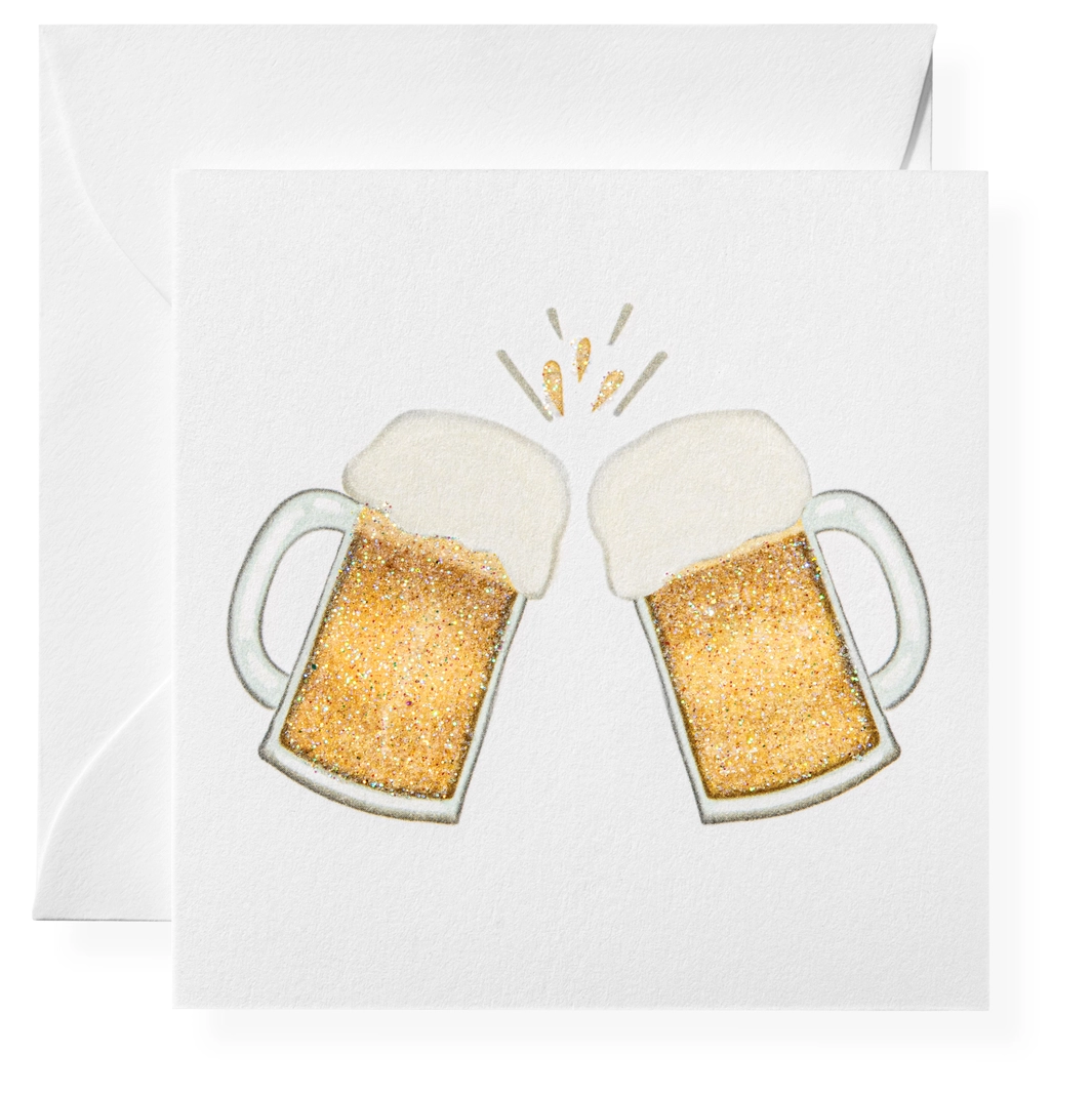 Carte Scintillante Beers Cheers - Organisation de la maison avec des solutions de rangement - home organiser carte organisation maison solution rangement