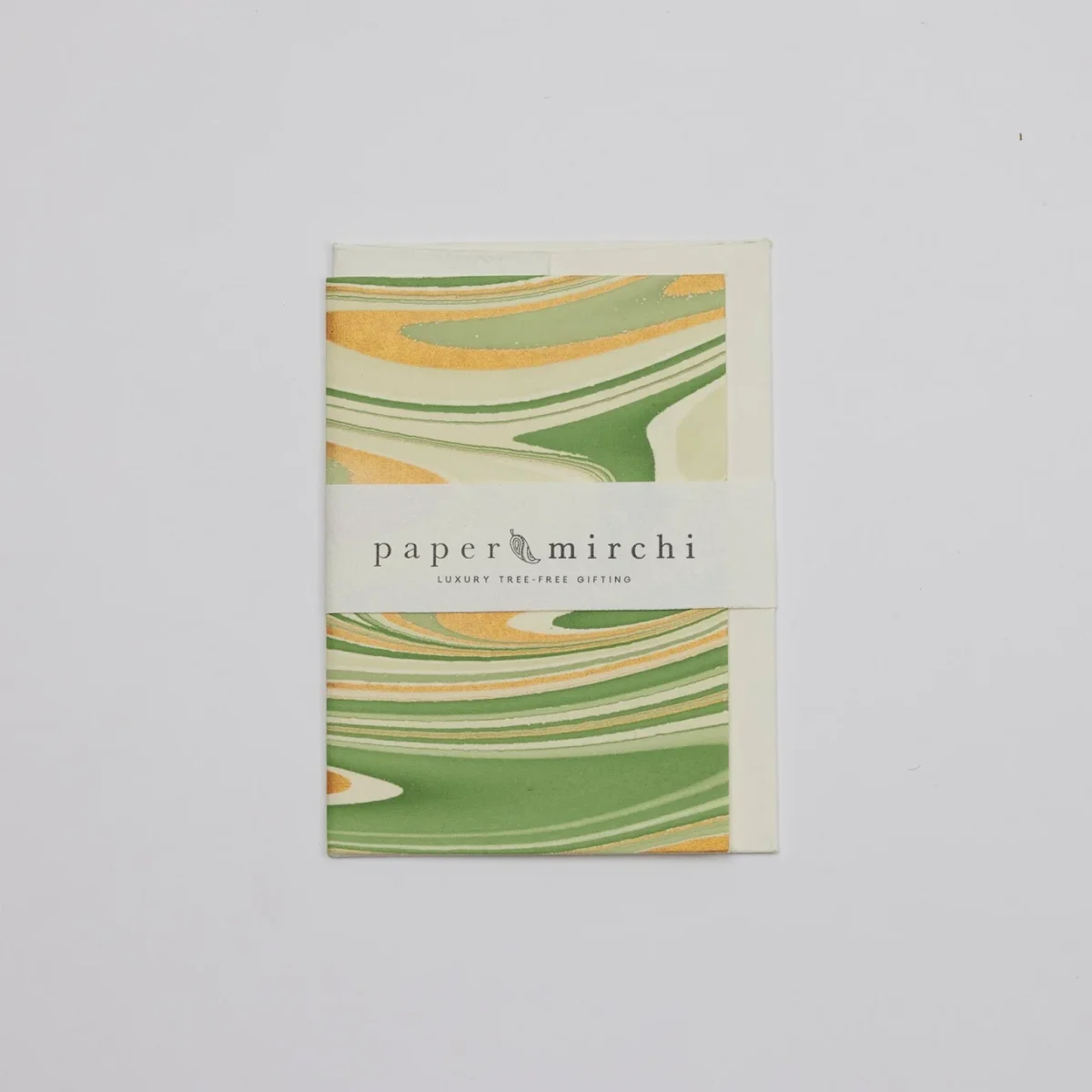 Carte de Vœux Block Vagues Matcha - Papier Mirchi - Organisation de la maison avec des solutions de rangement - {'count': 1, 'name': 'Pliables'}