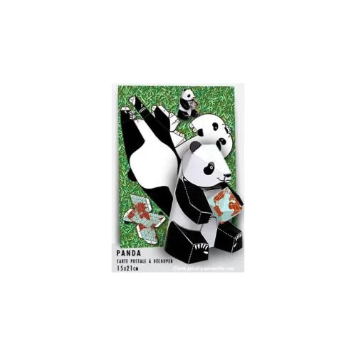 Carte postale à découper Panda - Vins Rouges Harmonieux pour Chaque Occasion - {'count': 16, 'name': 'Carte'}