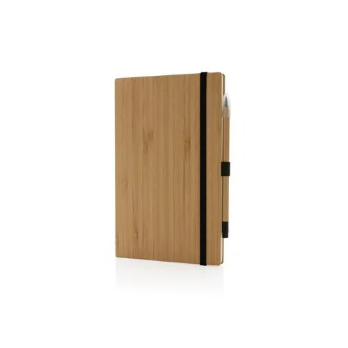 Carnet A5 + crayon infini en bambou certifié – Dos carré collé – DURA - Saldi Straordinari – Offerte Speciali Disponibili Adesso Pot à Crayons Personnalisable en Bambou Bambee - Goodies - Cadoétik