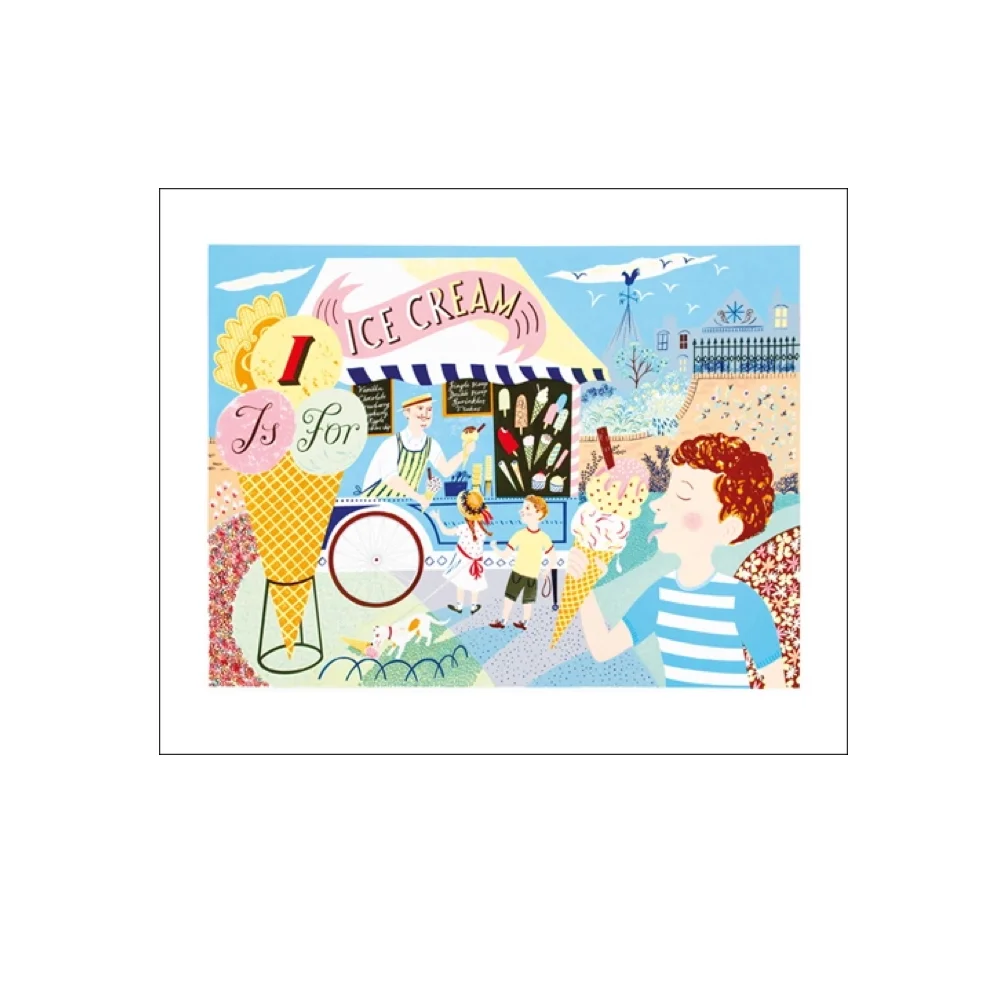 Carte de voeux Alphabet I is for Ice Cream - Organisation de la maison avec des solutions de rangement - {'count': 1, 'name': 'Losueeun'}