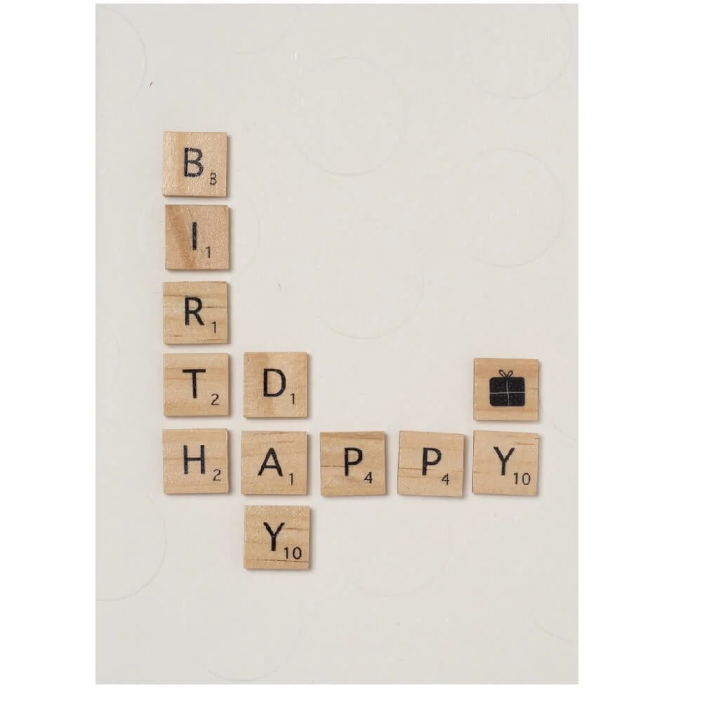 Carte « Happy Birthday » Scrabble – Räder - Édition Limitée – L’Art de ART la Table Française en Promotion !