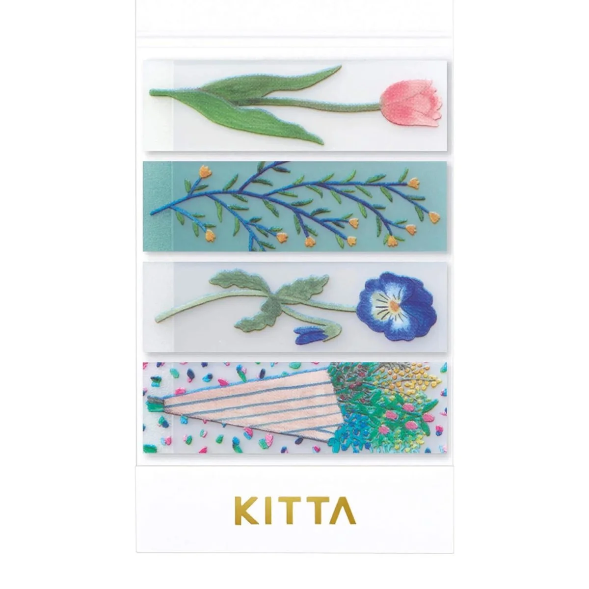 Clear Sticky Notes Kitta Fleurs Brodées - Organisation de la maison avec des solutions de rangement - {'count': 1, 'name': 'Veines'}