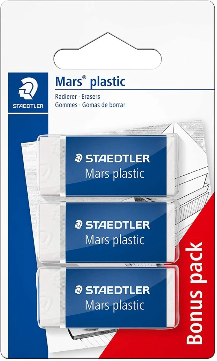 Gommes unités couleur blanche STAEDTLER Mars Plastic Organisation maison solutions rangement