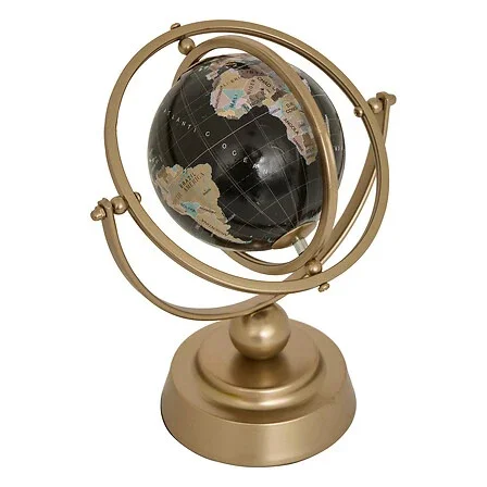 Globe terrestre à poser en métal doré H25 - Édition Limitée – L’Art de la Table Française en Promotion ! - Elephant