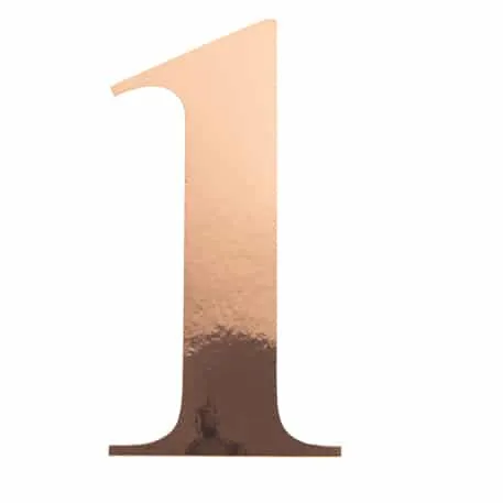 Stickers « 1 » Rose gold - ​Boulangerie-Pâtisserie | Pain au Levain & Viennoiseries​ - Pain suisse