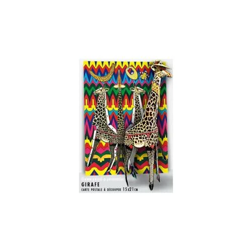 Carte postale à découper Grande Girafe - Vins Rouges Harmonieux pour Chaque Occasion - {'count': 1, 'name': 'étagère'}