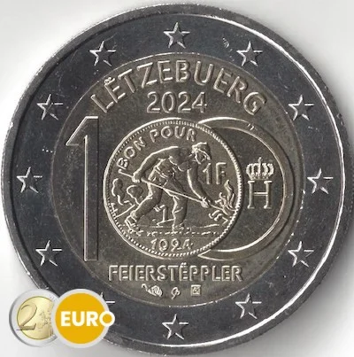 2 euros Luxembourg 2024 – 100 ans Franc Feierstëppler UNC - Vins Rouges Harmonieux pour Chaque Occasion - {'count': 1, 'name': 'caves'}