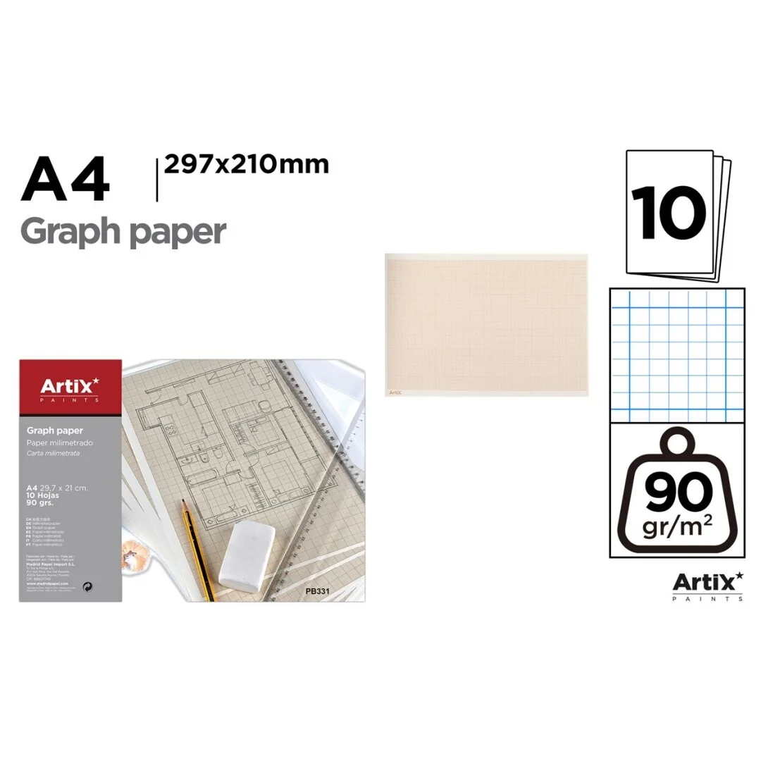 Papier millimétre A4 ménage 10 feuilles – Artix - Organisation de la maison avec des solutions de rangement