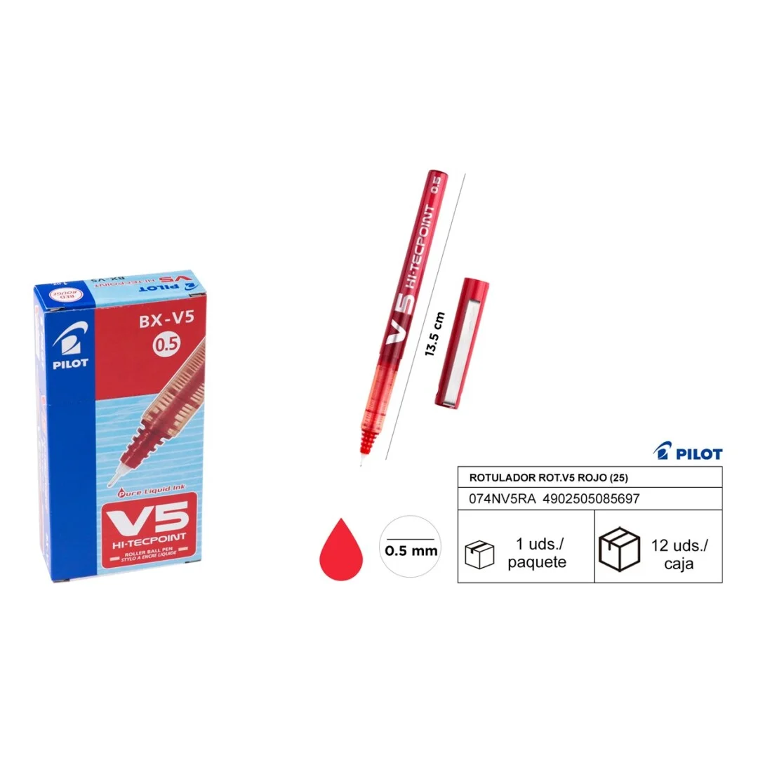 Marqueur V5 rouge – Pilot - Organisation de atelier la maison avec des solutions de rangement