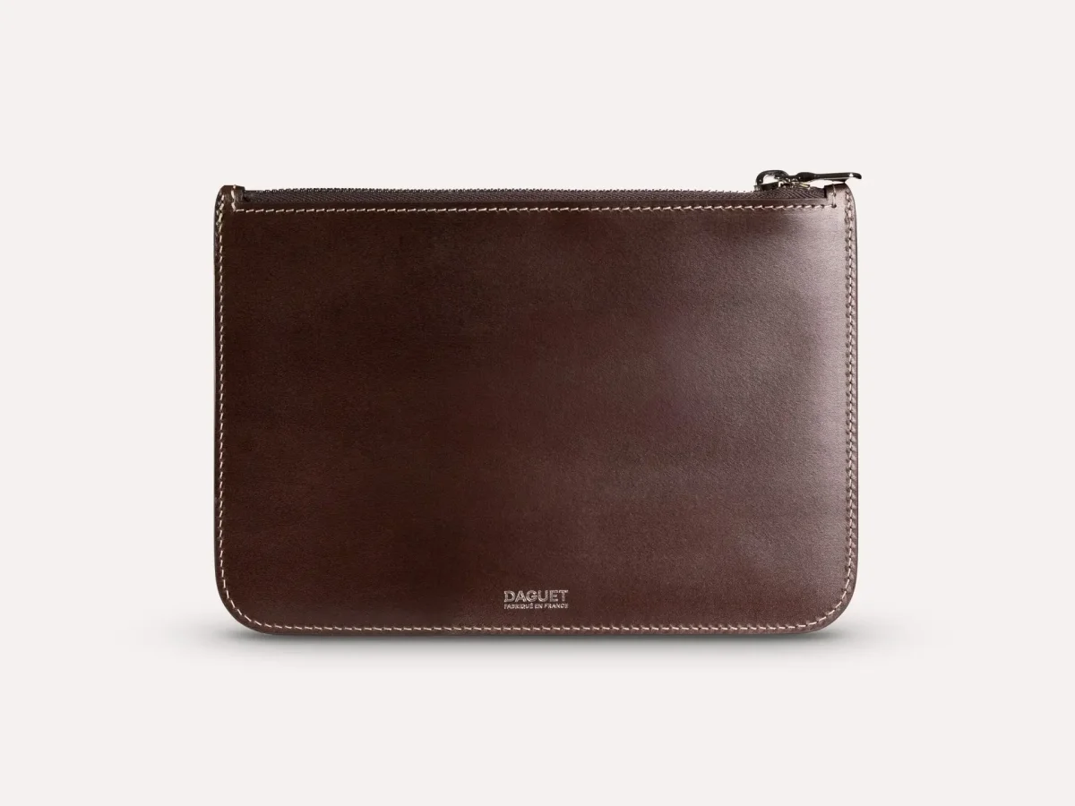 Pochette Zip – Marron - Vins Rouges Harmonieux pour accessoire Chaque Occasion