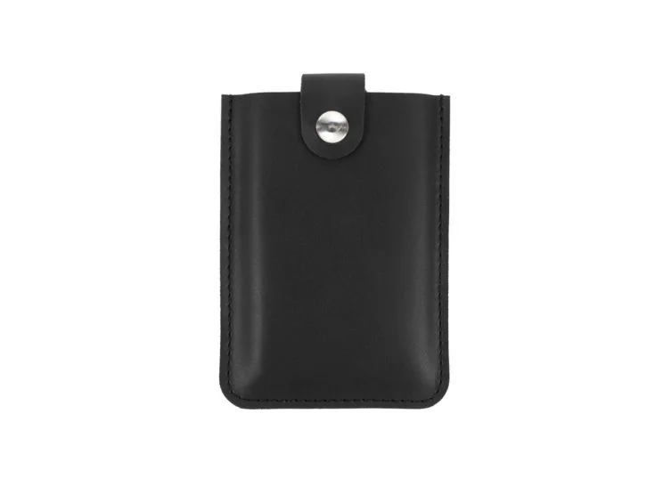 Porte-carte de visite en cuir noir – PV500 - Vins Rouges Harmonieux pour Chaque Occasion Porte-cartes de visite personnalisé avec gravure. Etui à cartes de visite  en cuir. Portefeuille de cartes de visite. Cadeau d'entreprise.