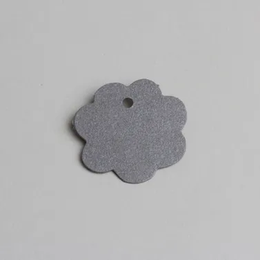 Étiquette à dragées – Fleur – Gris - ​Boulangerie-Pâtisserie | Pain au Levain & Viennoiseries​ Étiquettes de prix de pain gravées