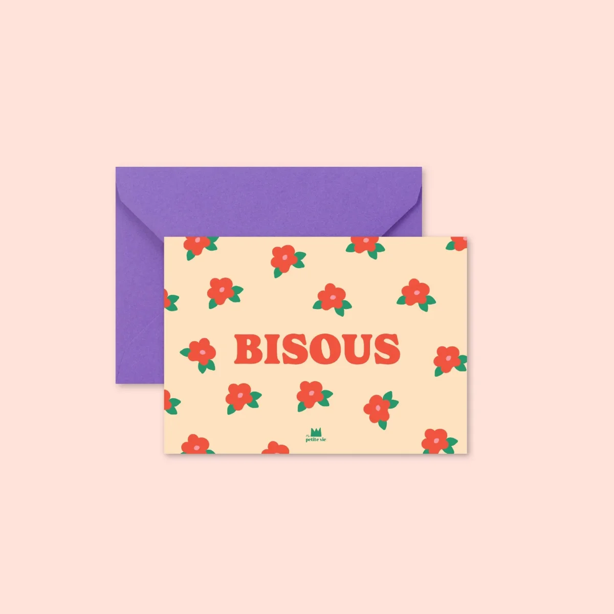 Mini carte - Bisous - Univers maison et accessoires utiles pour une vie simplifiée - anniversaire mini carte maison vie