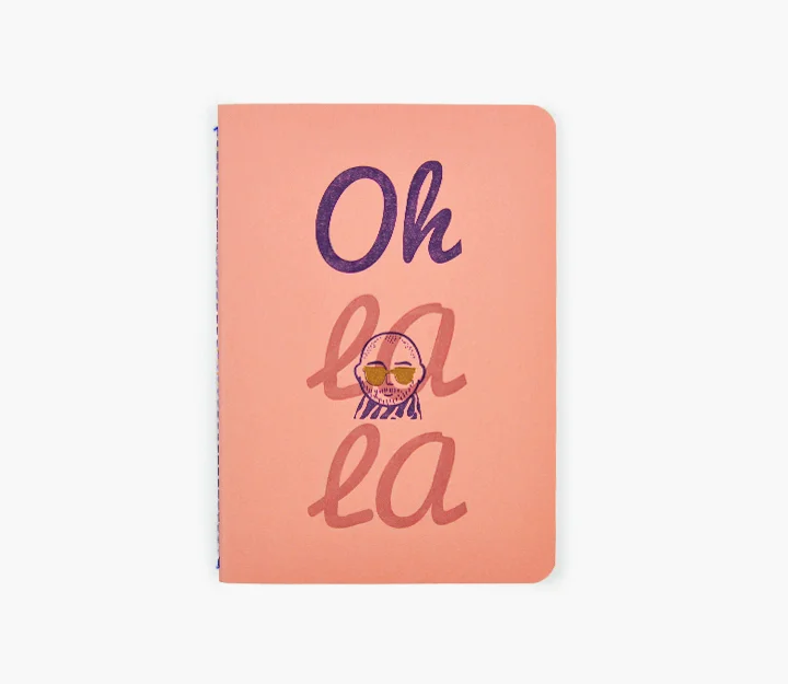 Carnet de notes cousu – Oh La La (Corail) - Vins Rouges Harmonieux pour Chaque Occasion - {'count': 1, 'name': 'BROC'}