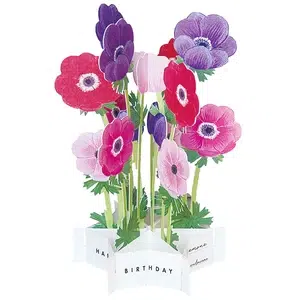 Carte Pop Up – Anniversaire Anémone - Organisation de la maison avec des solutions de rangement - {'count': 1, 'name': 'jasmin'}