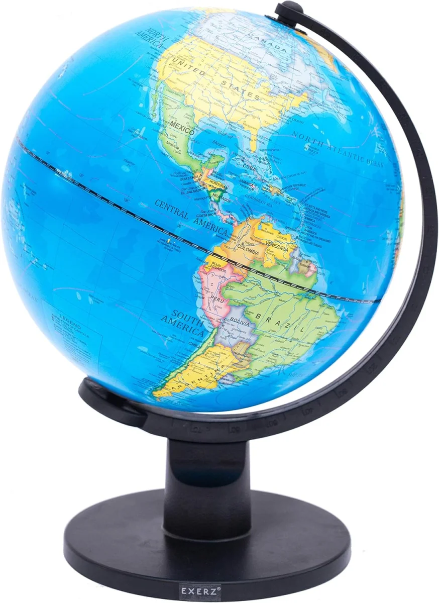 Globe terrestre éducatif 25 cm en anglais - Vins Rouges Harmonieux pour Chaque Occasion - Globe lumineux