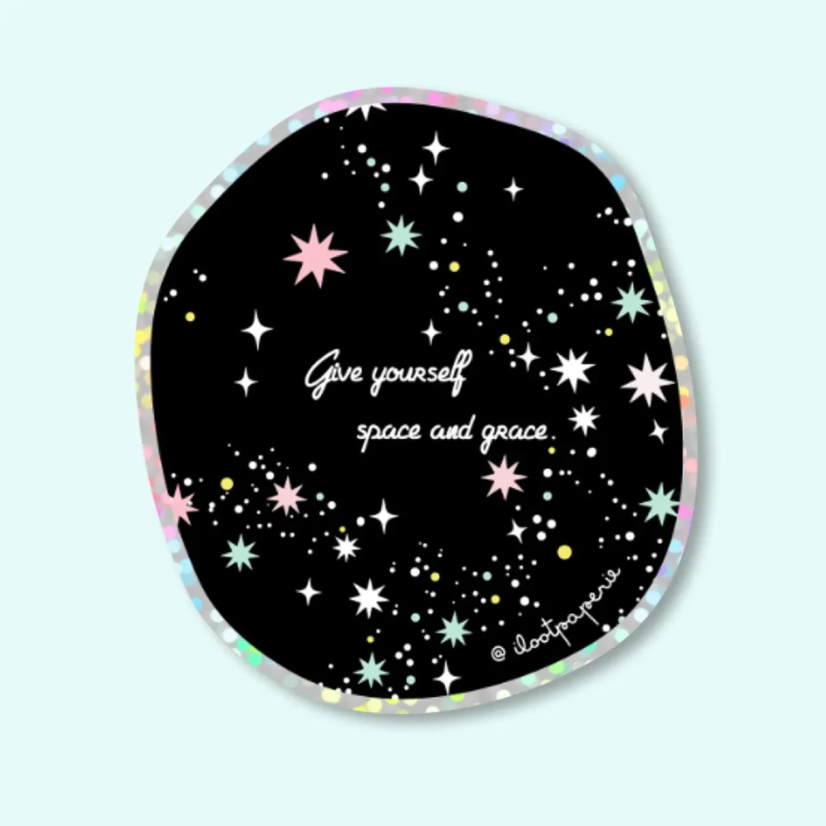Glitter Space and Grace Sticker - Organisation de Améliore la maison avec des solutions de rangement
