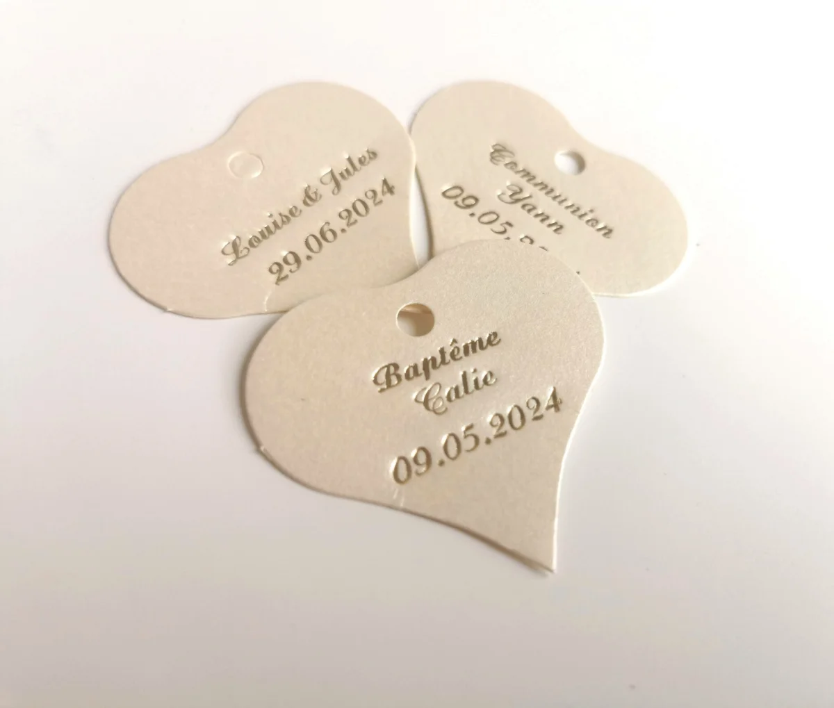 Etiquette dragées – Coeur Ivoire – Personalisée - Offre limitée dans le temps ⏳ Ne tardez pas à commander ! - {'count': 1, 'name': 'bapteme'}