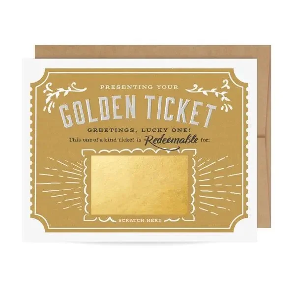 Carte à gratter Personnalisable Ticket Merlin d’Or - Organisation de la maison avec des solutions de rangement