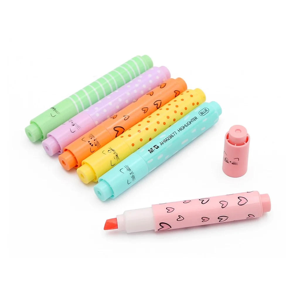 Marqueurs Pastels Frimousses de Chats - Organisation de la maison avec des solutions de rangement - {'count': 1, 'name': 'Couleur'}