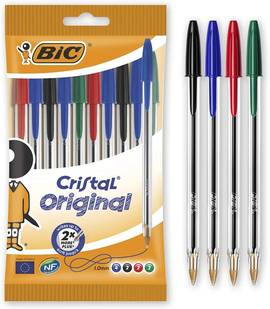 Stylos Bille Couleurs Assorties, Un Paquet de 10 – BIC Cristal Original - Organisation de la maison avec des solutions de rangement - {'count': 1, 'name': 'jolies'}