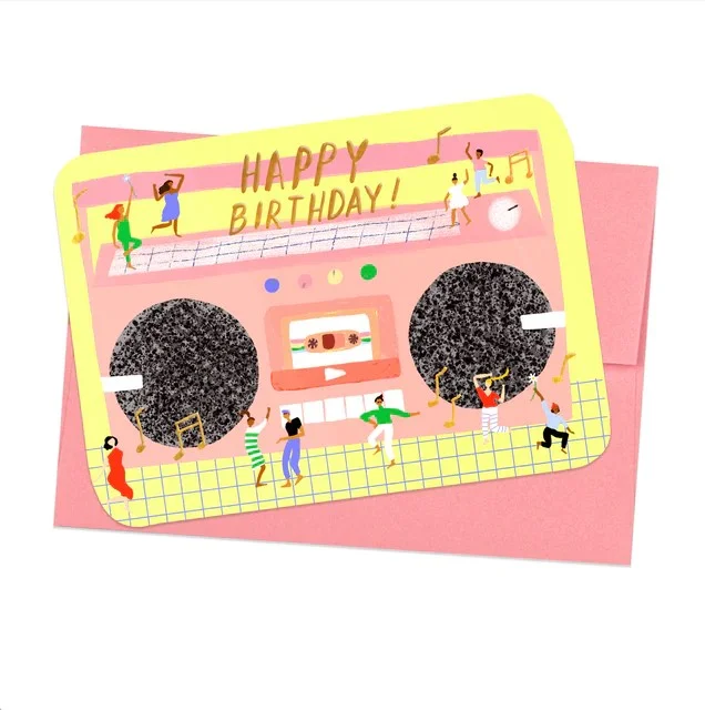 Carte Anniversaire Boombox - Organisation de la maison avec des solutions de rangement - jeux carte organisation maison solution rangement