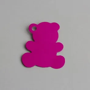 Étiquette dragées Ourson Fuchsia ​Boulangerie Pâtisserie Pain Levain Viennoiseries