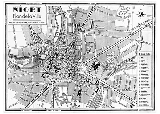 Plan de ville vintage de Niort - Vins Rouges Harmonieux pour Chaque Occasion Carte des vins d'occasion - Décoration - leboncoin